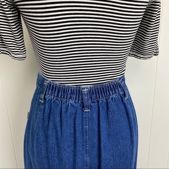 Vintage Blass Sport Denim Button Front Skirt 6P - Picture 9 of 15